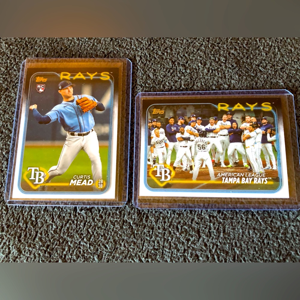 Curtis Mead 2024 Topps Series 1 Baseball Rookie Card-Tampa Bay Rays